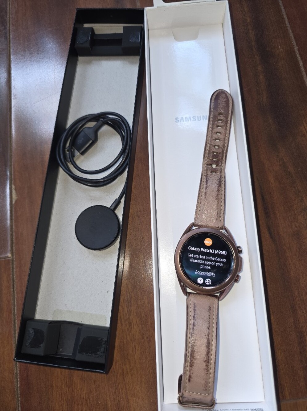 Samsung Galaxy Watch3 - Rose Gold with Leather Strap